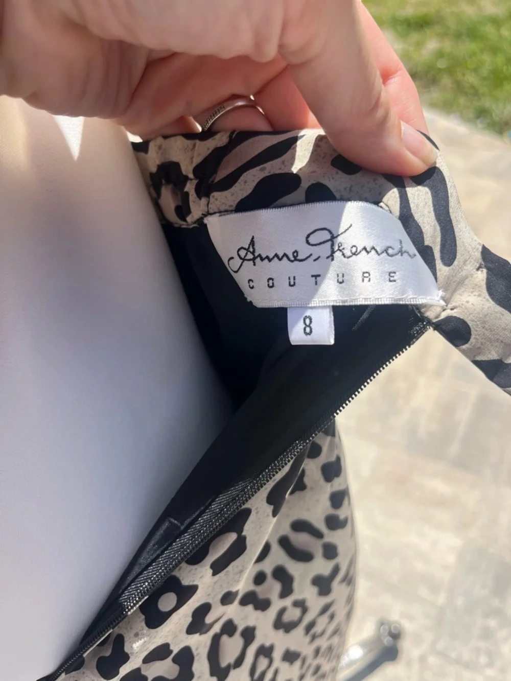 Anne French couture women’s leopard, pencil skirt